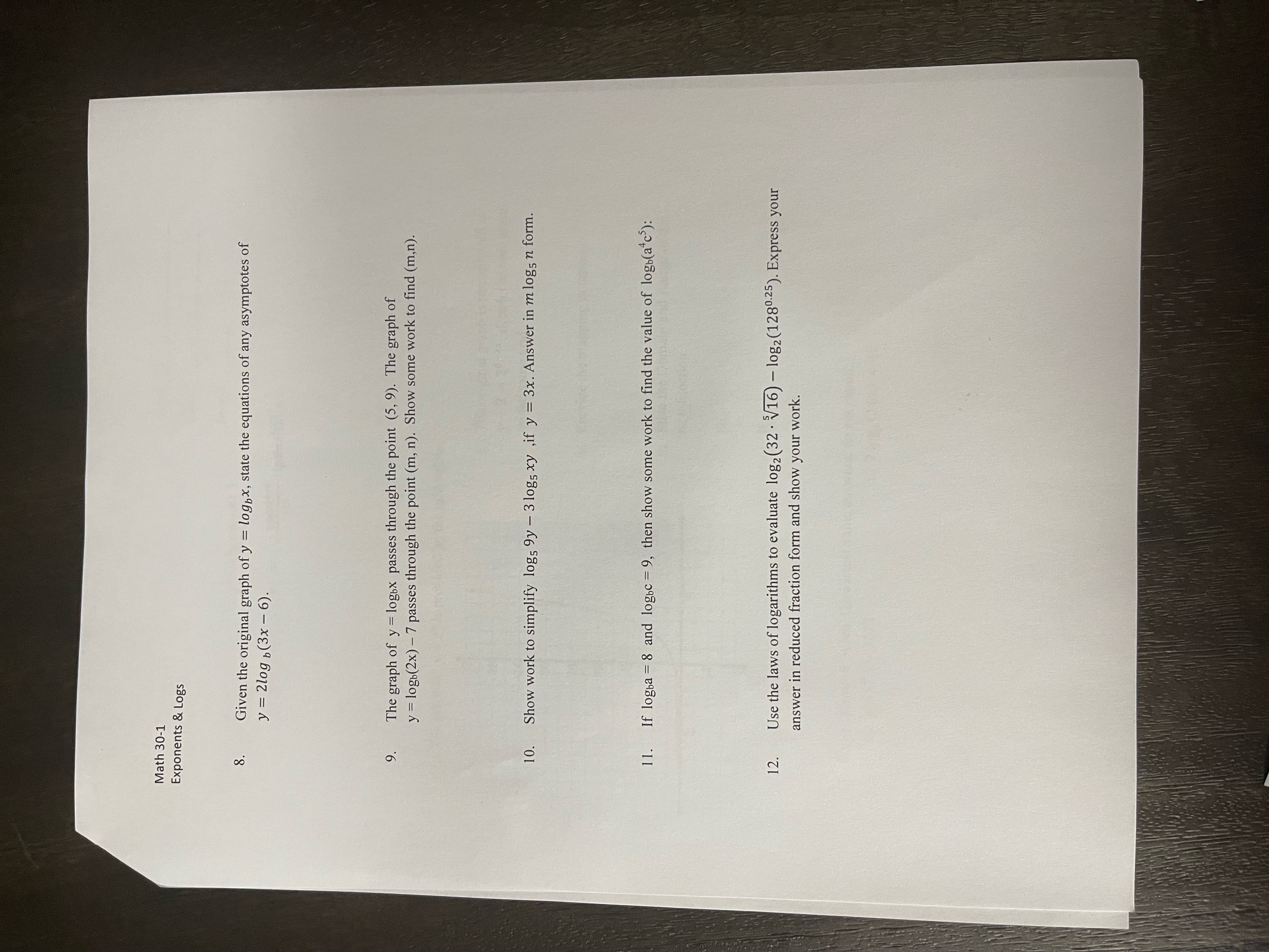 on the same grid. b. Provide the mapping notation. c. State the