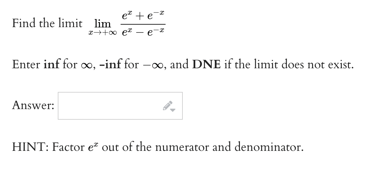 h(x) = -4, find the following limits 20 - + 00 20-