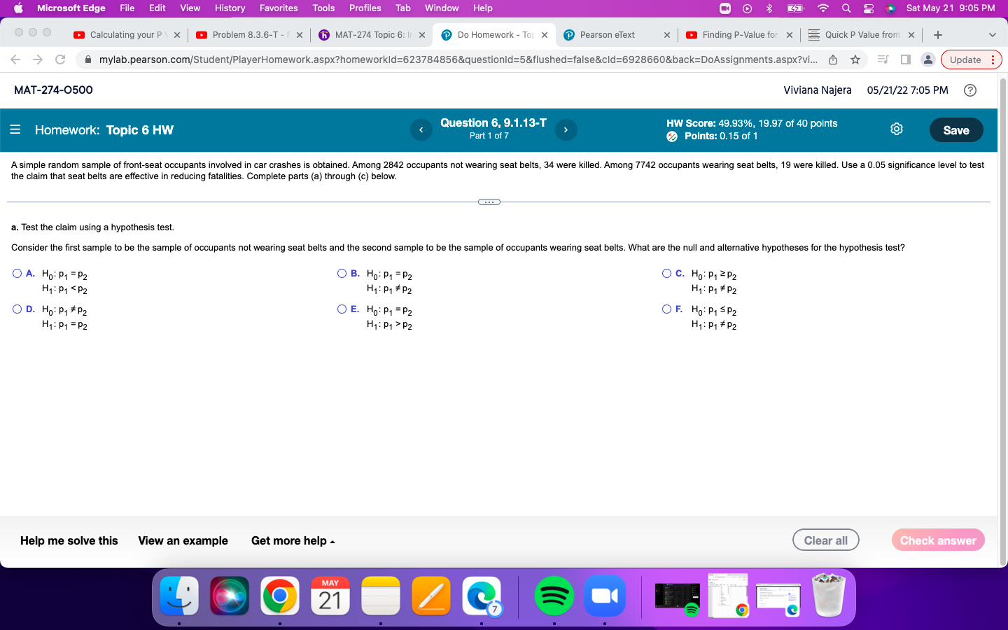  I need a step-by-step assistance for statistics 274 class problems. I