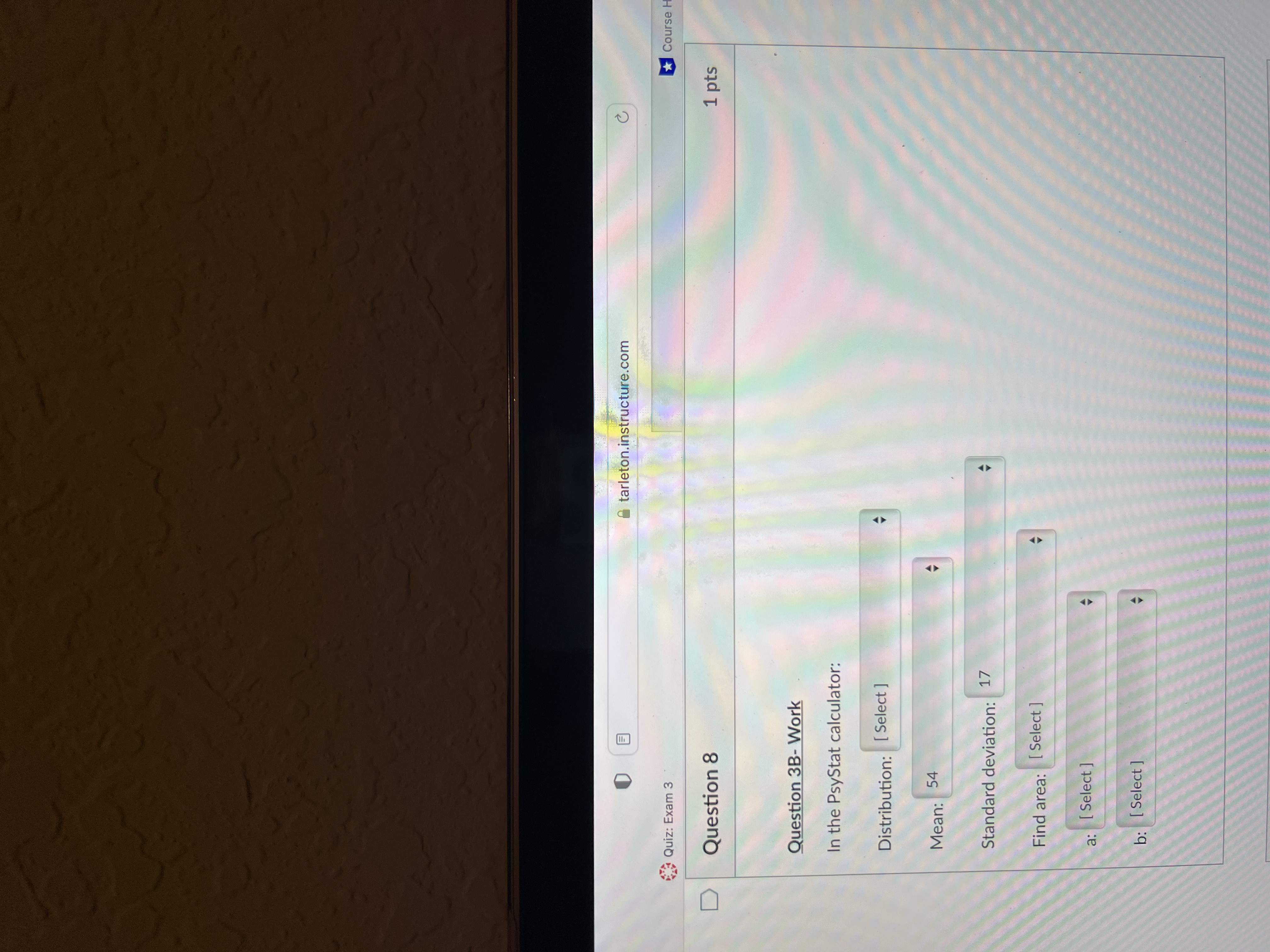 normal distribution has a mean of u = 54 with o =