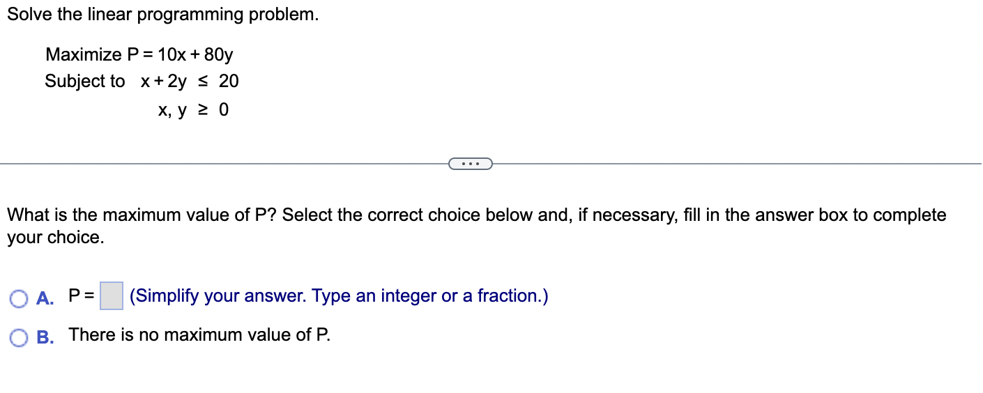 an integer or a fraction.) There is no maximum value of P.