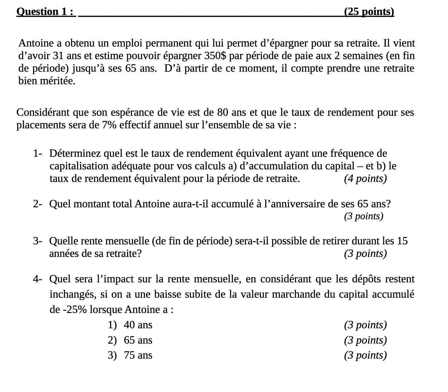 lui permet d'pargner pour sa retraite. II Vient d'avoir 31 ans et
