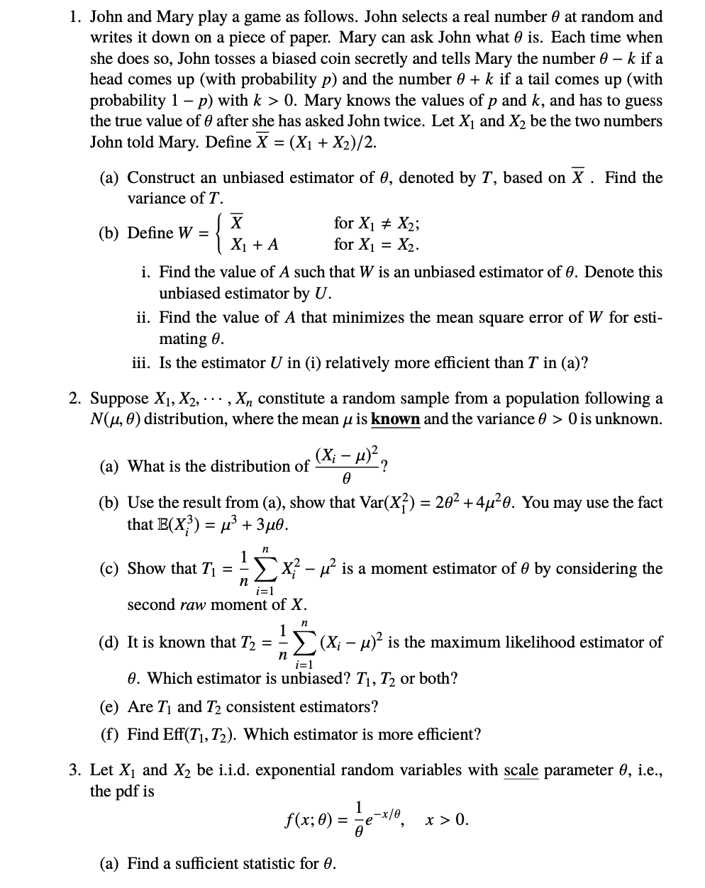please help answer the first 3 questions. 1. John and Mary