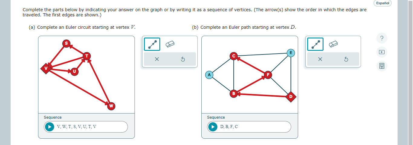 of the odd vertices: (b) List all vertices that are adjacent to