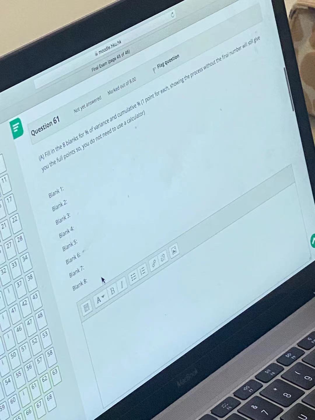 55 56 244 63 61 62 59 60 Rotated Component Matrix Component