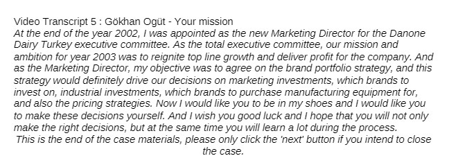 end of the year 2002, | was appointed as the new Marketing