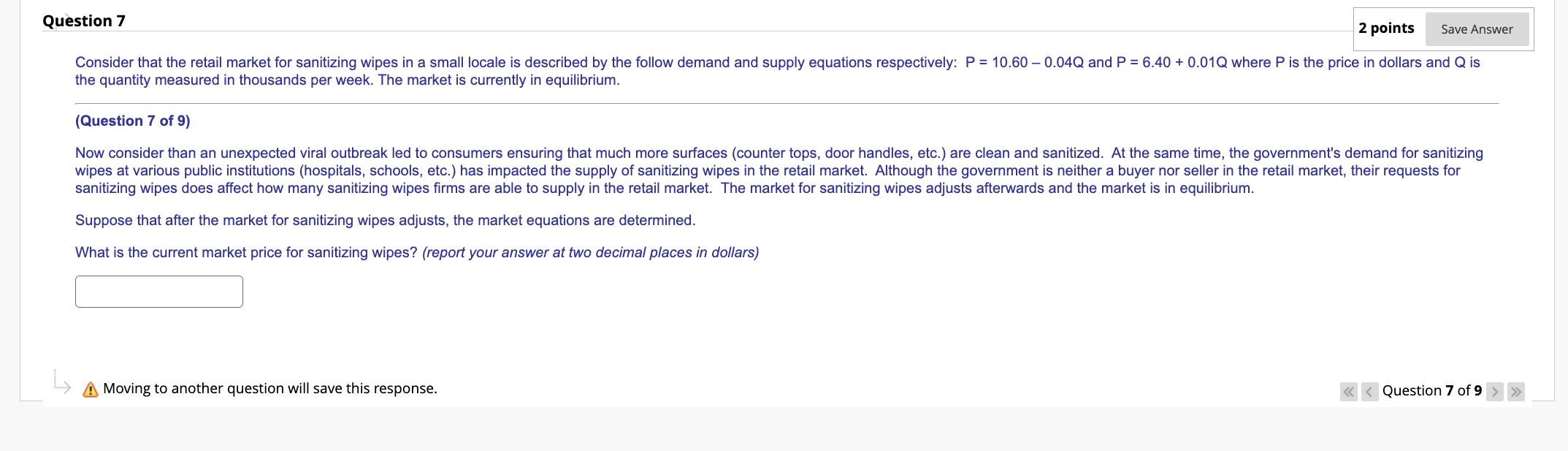 for sanitizing wipes in a small locale is described by the follow