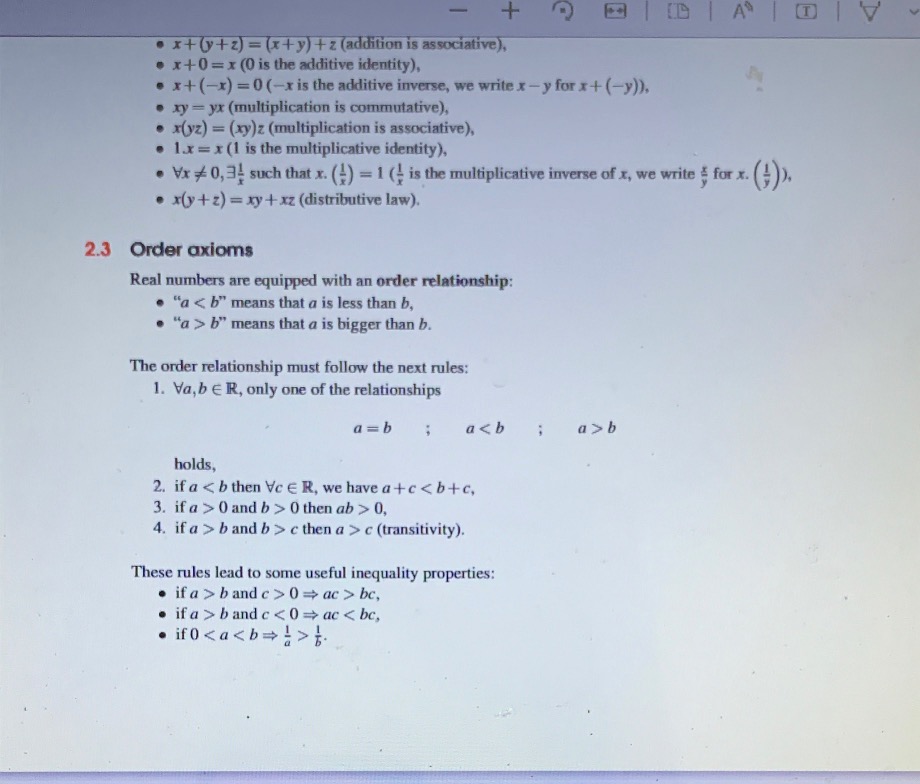 10.+ A T V . x+ ()+z) = (x+y) + z (addition