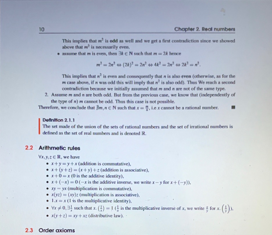 x+ (-x) =0(-x is the additive inverse, we write x - y