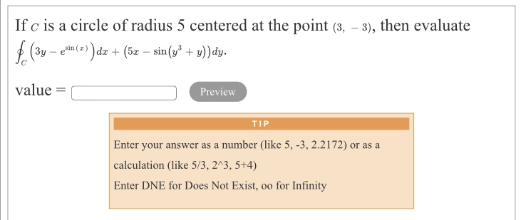 two problems please If c is a circle of radius 5