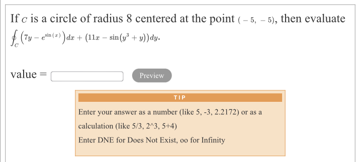 centered at the point (3, - 3), then evaluate (By - erin