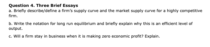 graph. 1.1 On the Firm's SR Cost Curves (above) Draw and Label