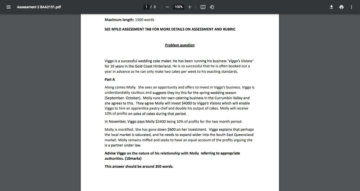  Assessment 2 BAA2151.pdf /3 - 100% + | B Maximum length: