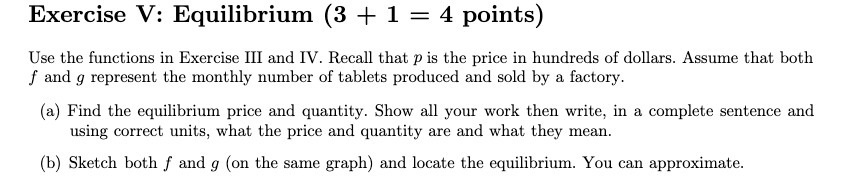 functions in Exercise III and IV. Recall that p i3 the price