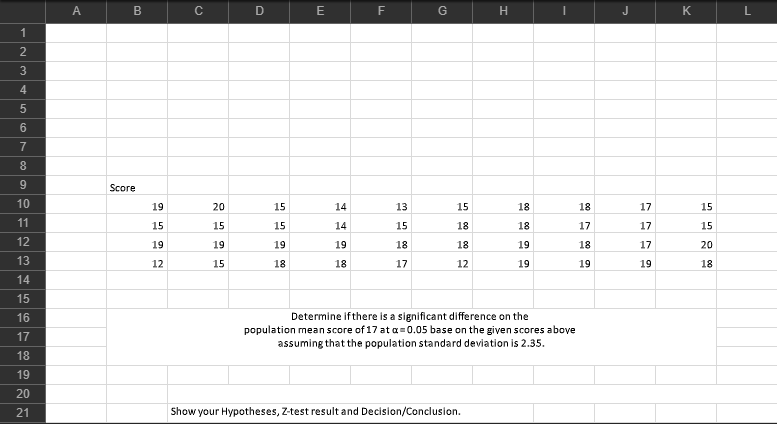 6 9 Score 10 19 20 15 14 13 11 15 18