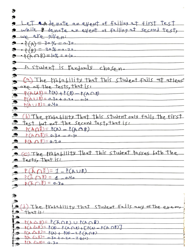 for the exit exam and consider the best mark. Suppose 30% of