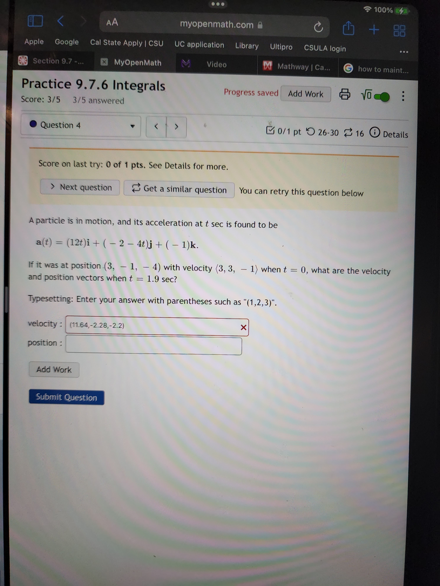 ... 100% AA myopenmath.com a + Apple Google Cal State Apply