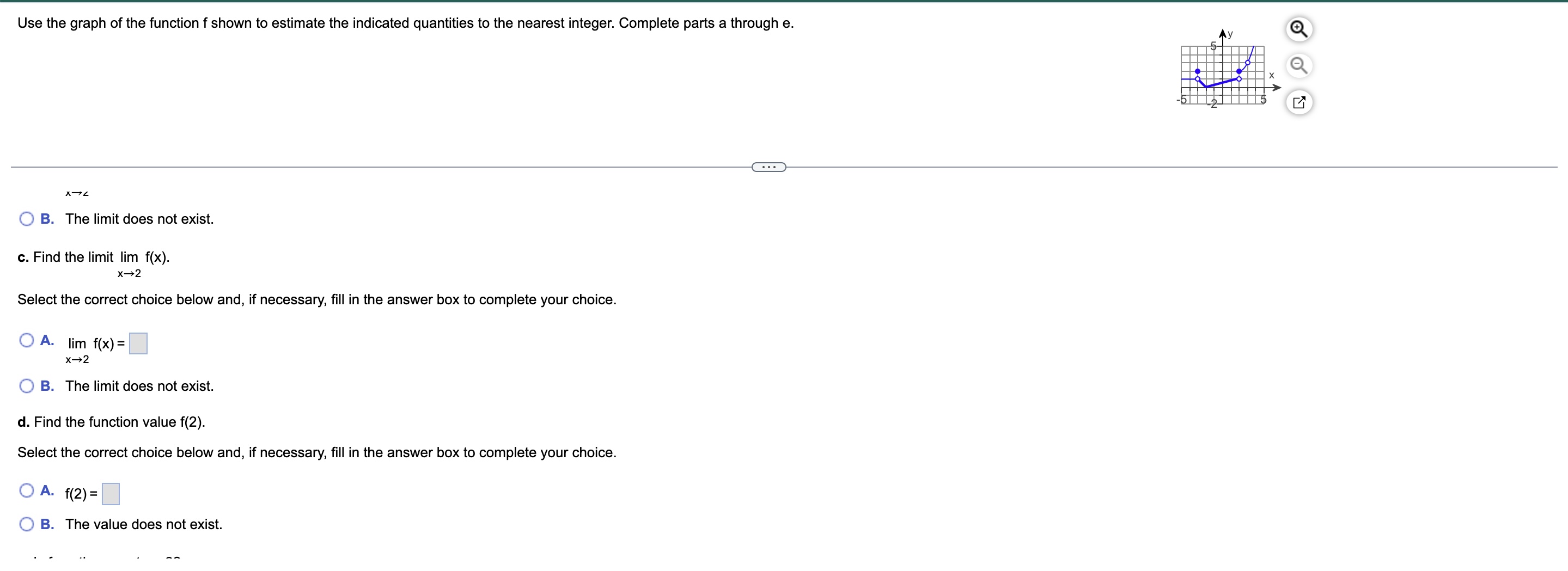 through e. Select the correct choice below and, if necessary, ll in