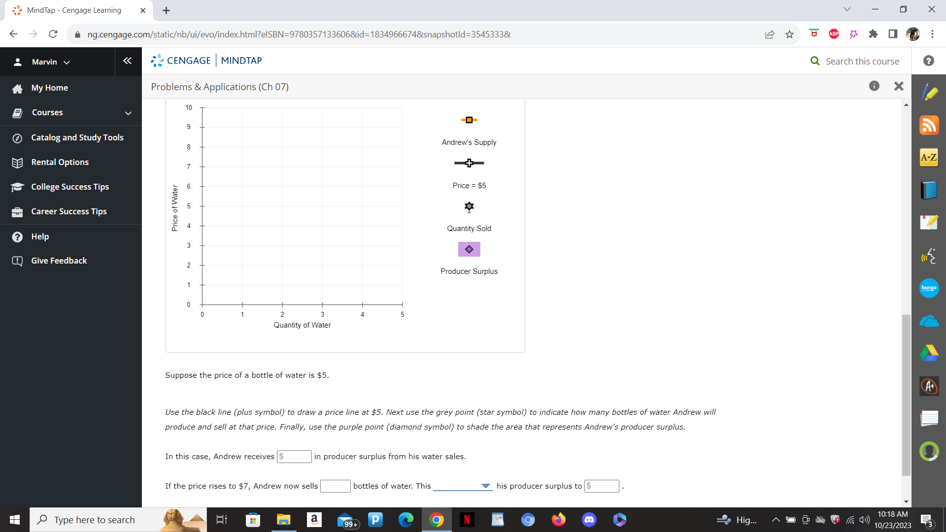 MINDTAP Q Search this course ? My Home Problems & Applications (Ch