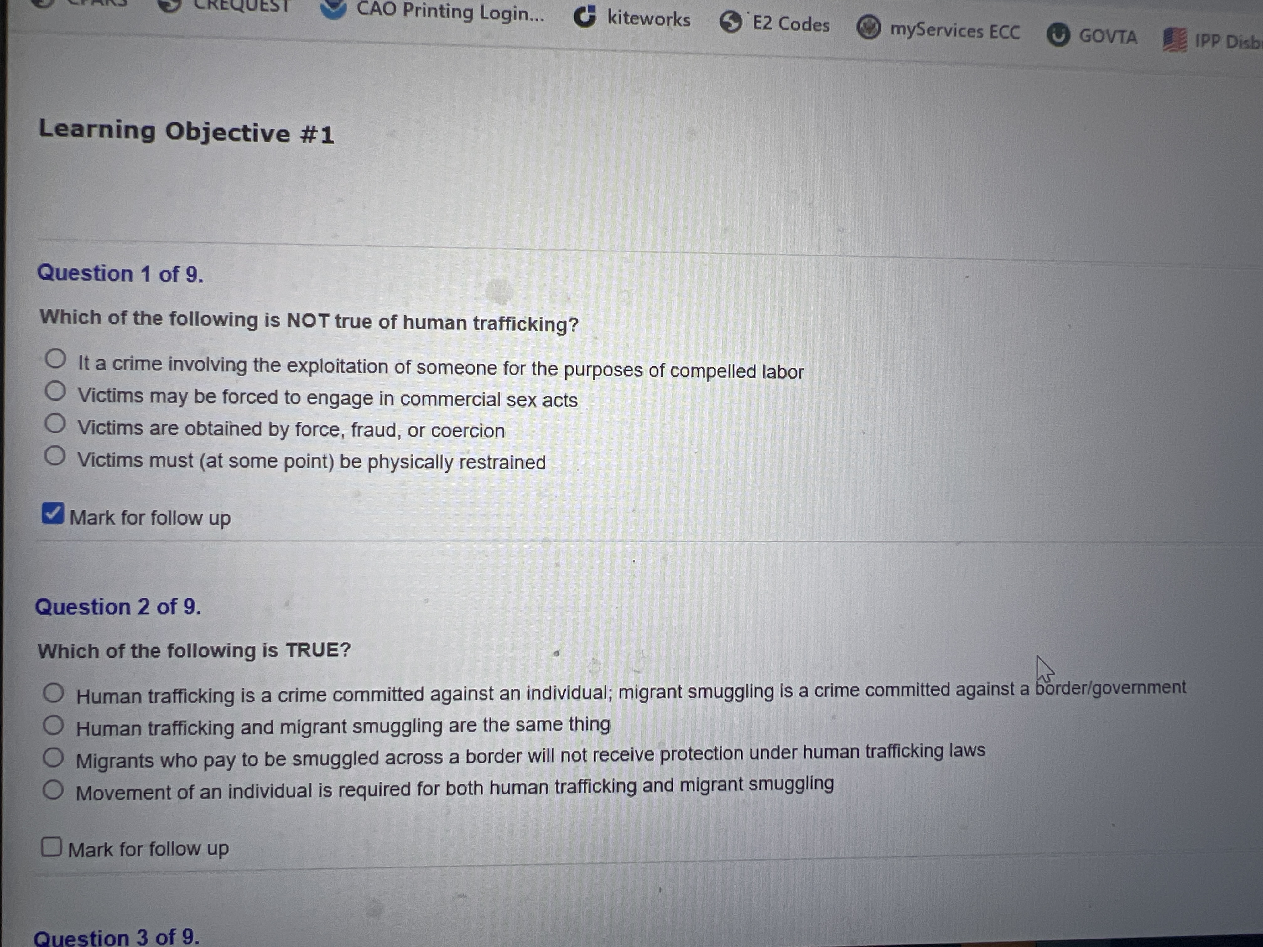 CAO Printing Login... G kiteworks E2 Codes myServices ECC GOVTA BE