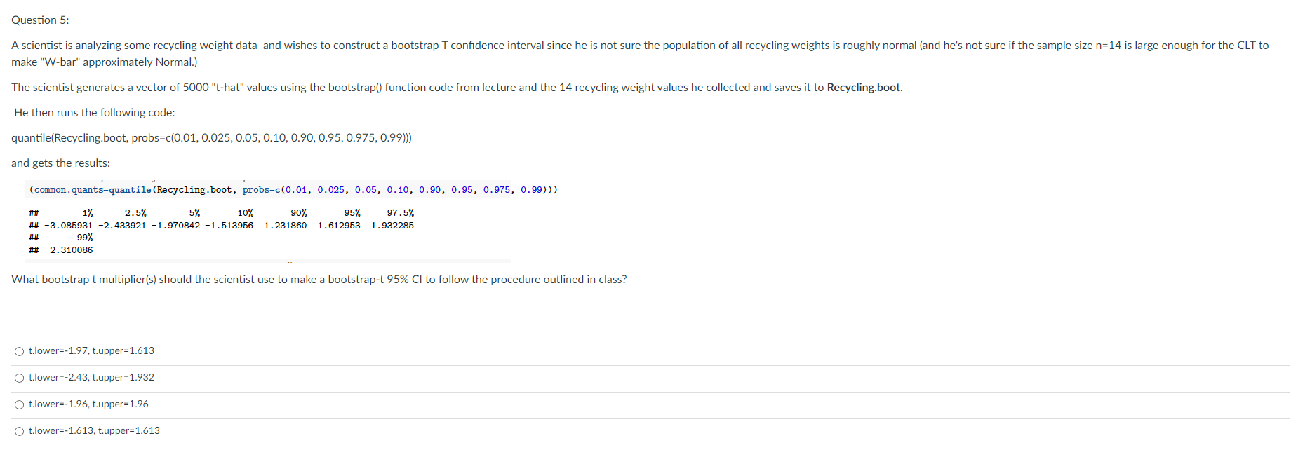 sure if the sample size n14 is large enough for the CLT