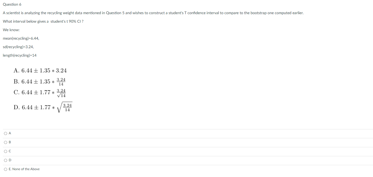 to make "W-bar" approximately Normal.) The scientist generates a vector of 5000