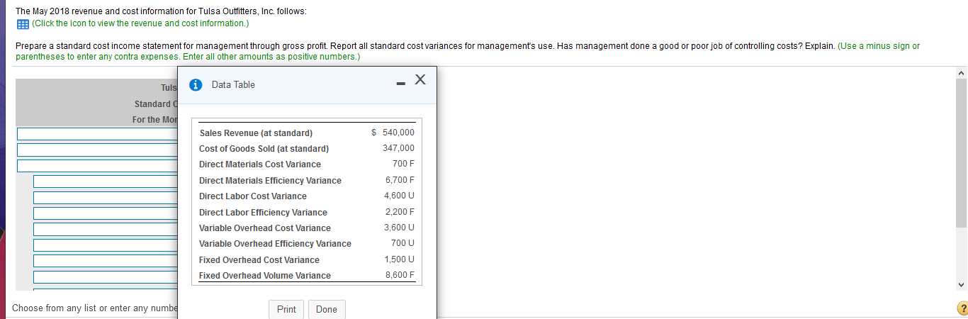 applications. The company's July 2018 flexible budget shows output levels of 9,000,