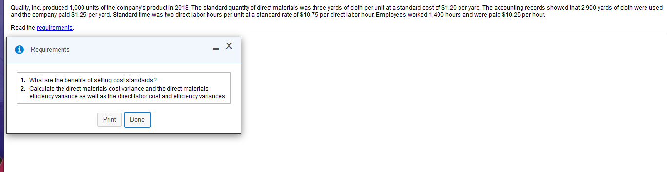 income statement.) - X i Requirements - X i Data Table Data