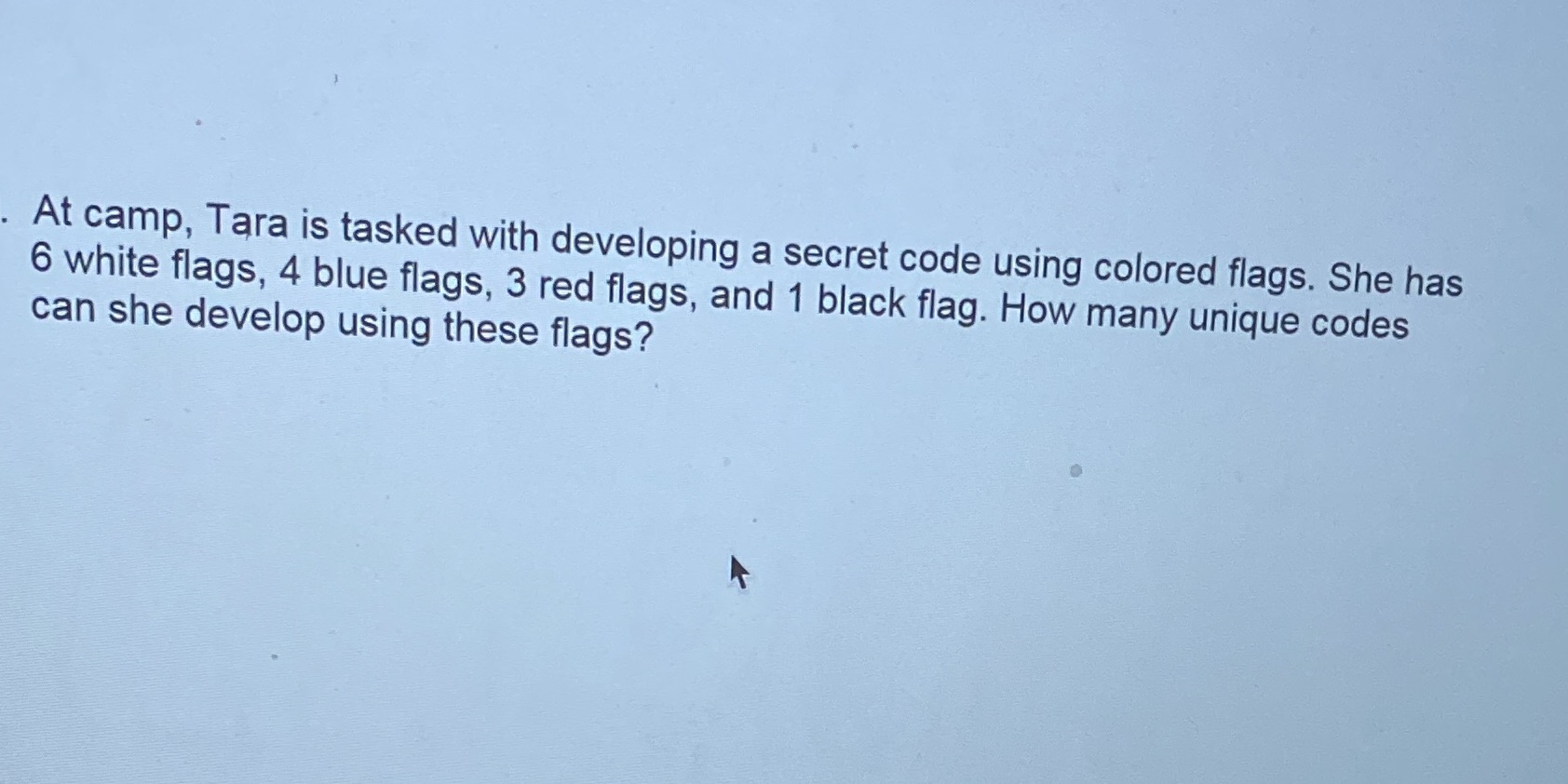  At camp, Tara is tasked with developing a secret code using