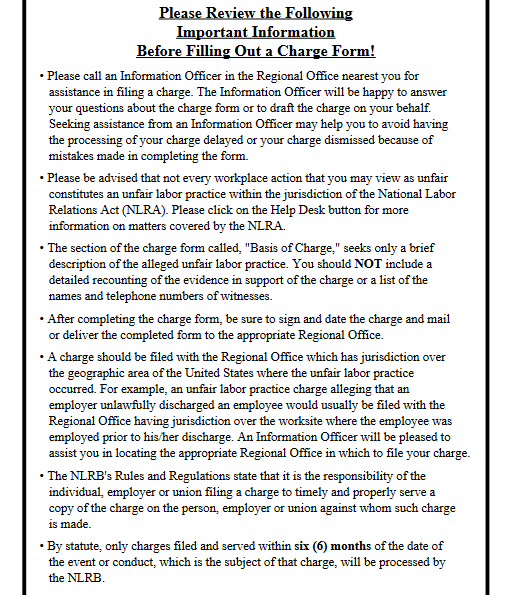 NOT WRITE IN THIS SPACE 3. Full name of party filing charge