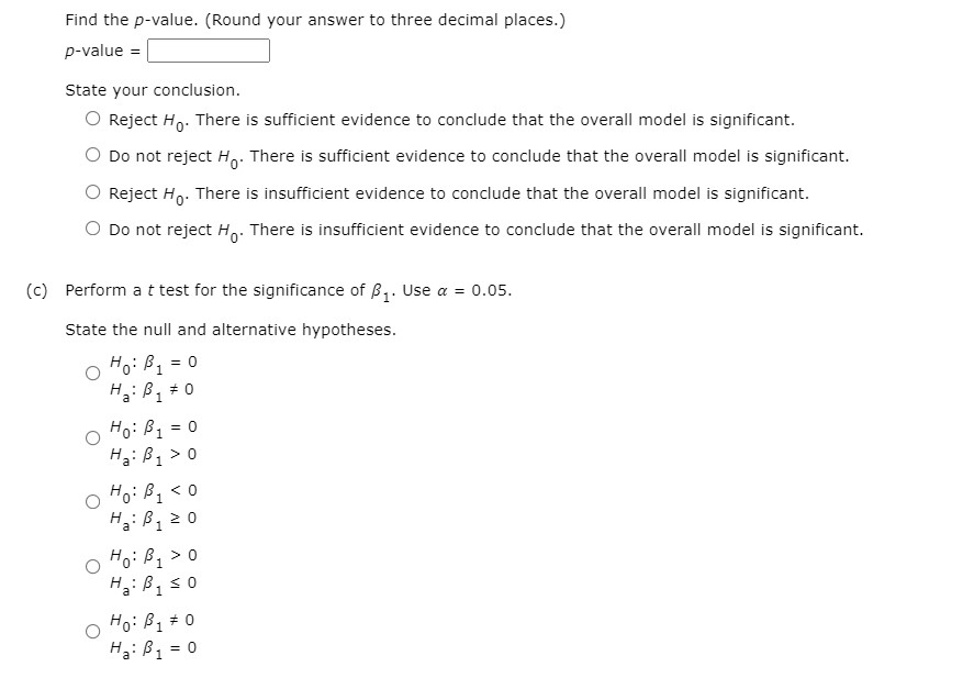 = B2 = 0 H. : One or more of the parameters