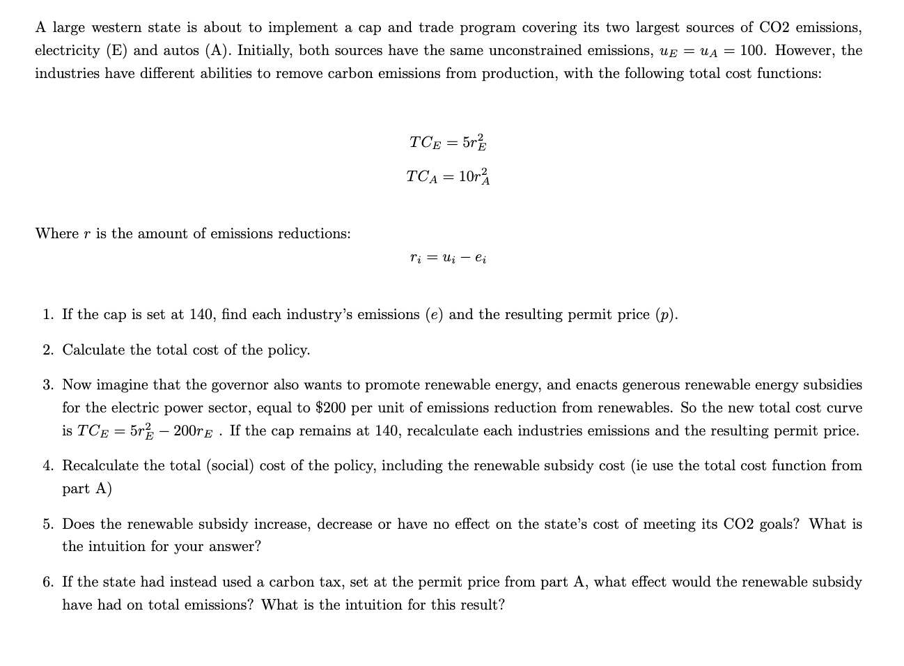 trade program covering its two largest sources of 002 emissions, electricity (E)