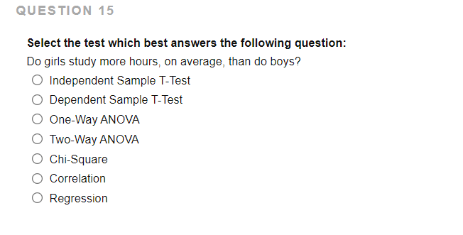 the test which best answers the following question: Does average neighborhood crime