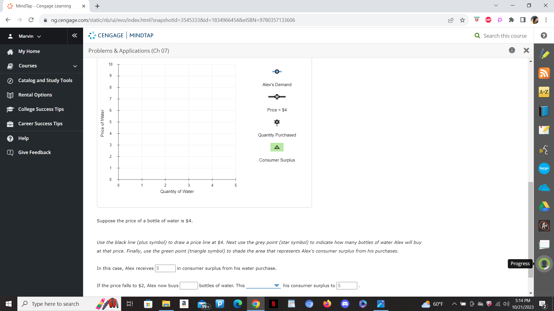 Q Search this course ? My Home Problems & Applications (Ch 07)