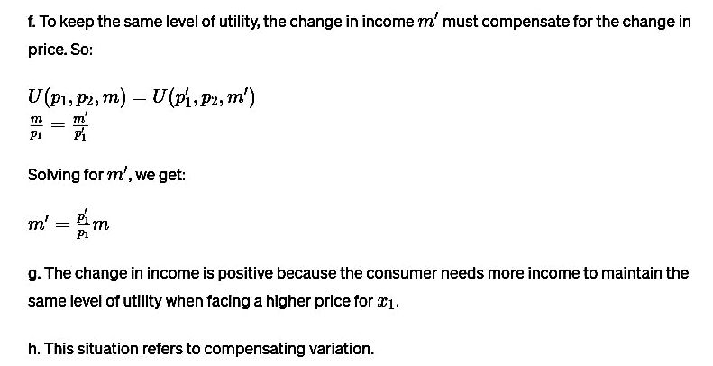 new indirect utility function (1e, the consumer's new maximised utility as a