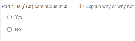 4? Explain why or why not Yes O NoHint: Similarly to continuity,