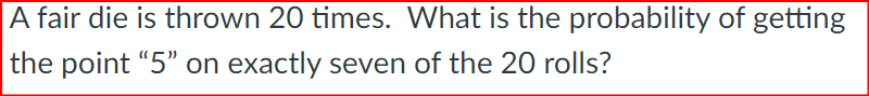 7, k is at least 1, and p = 0.35, find the