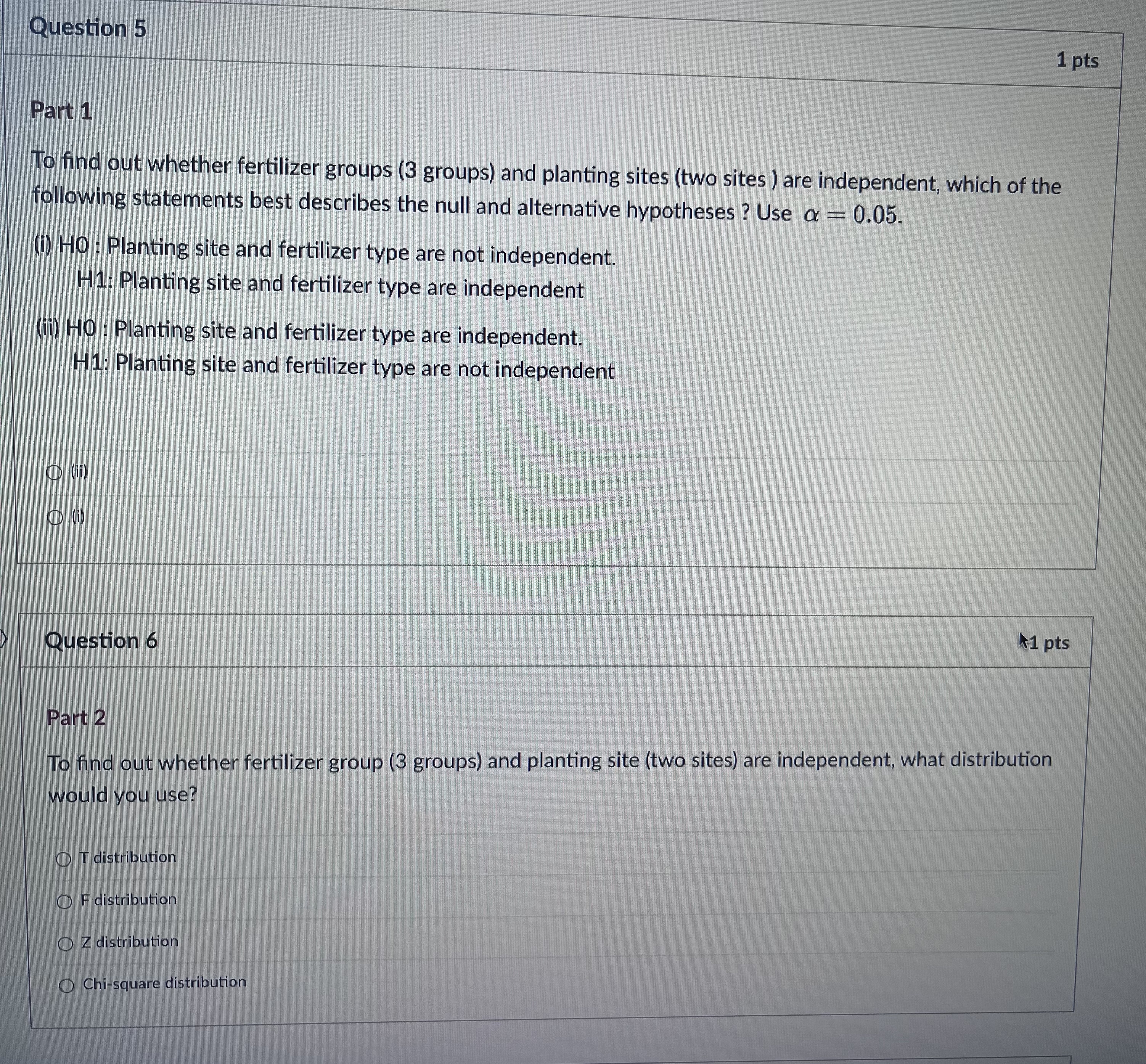 pts Part 4 To find out whether fertilizer group (3 groups) and