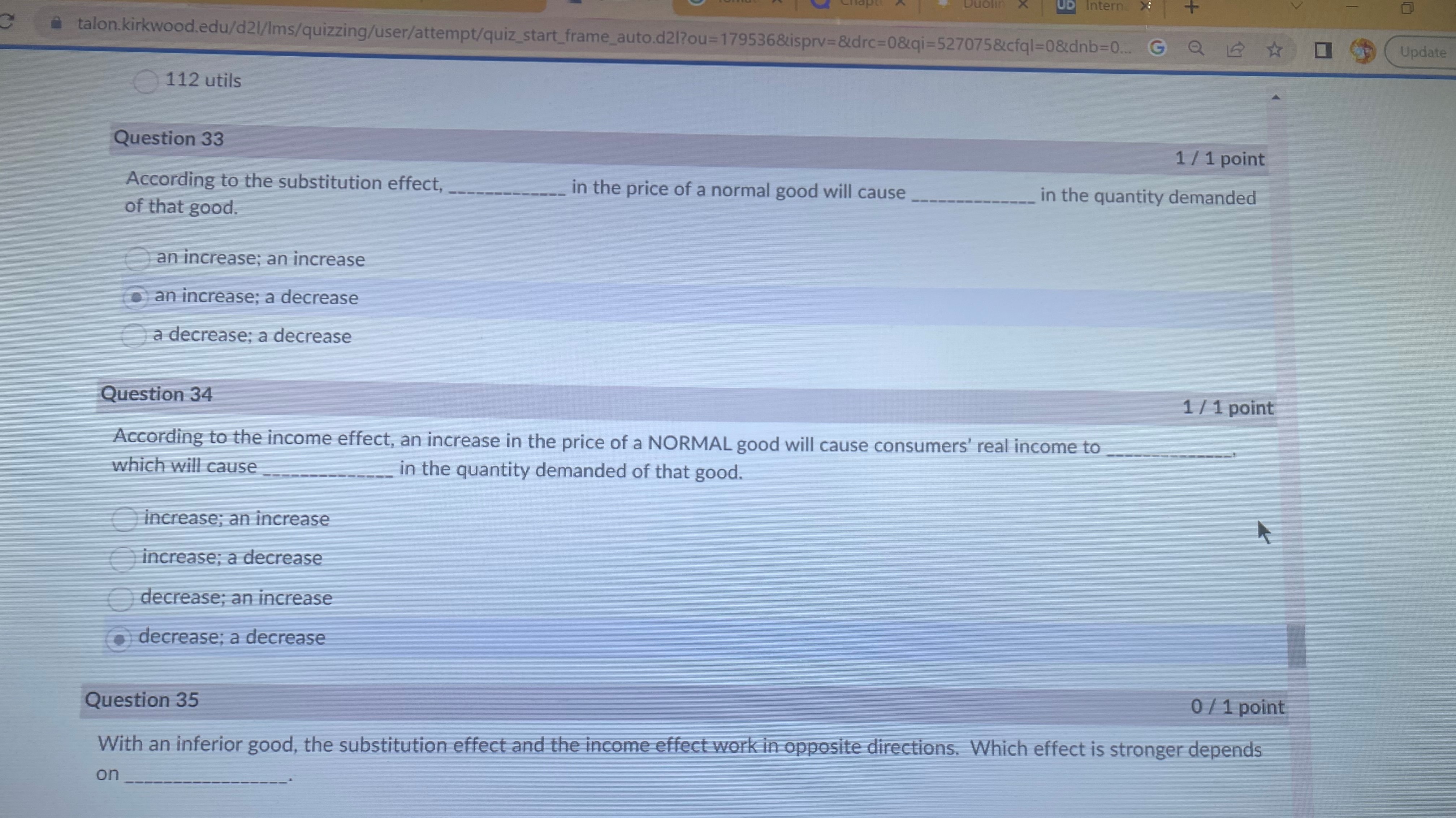 that hour. How many utils is she likely to get from a
