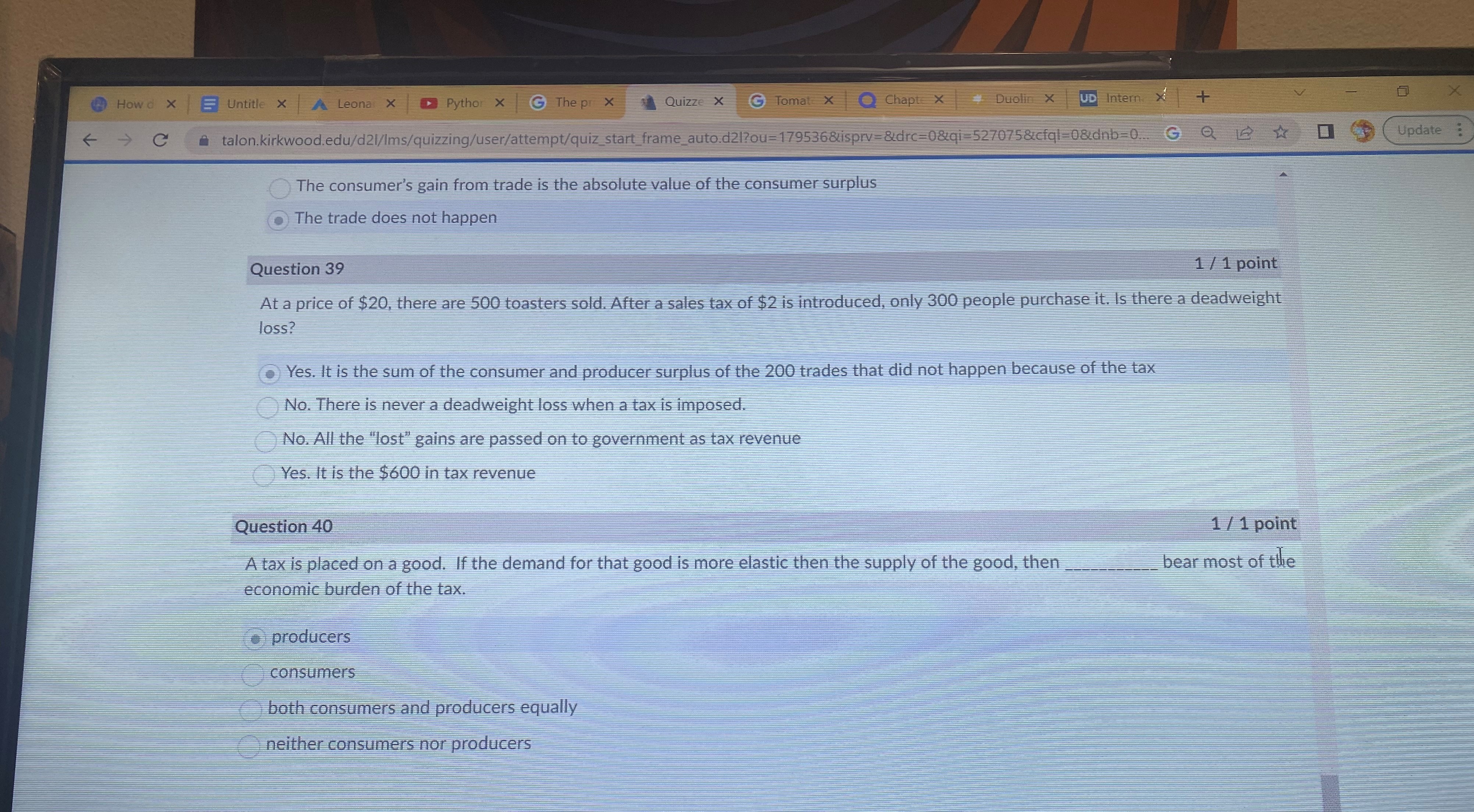 75 utils More than 100 utils Question 32 0 / 1 point