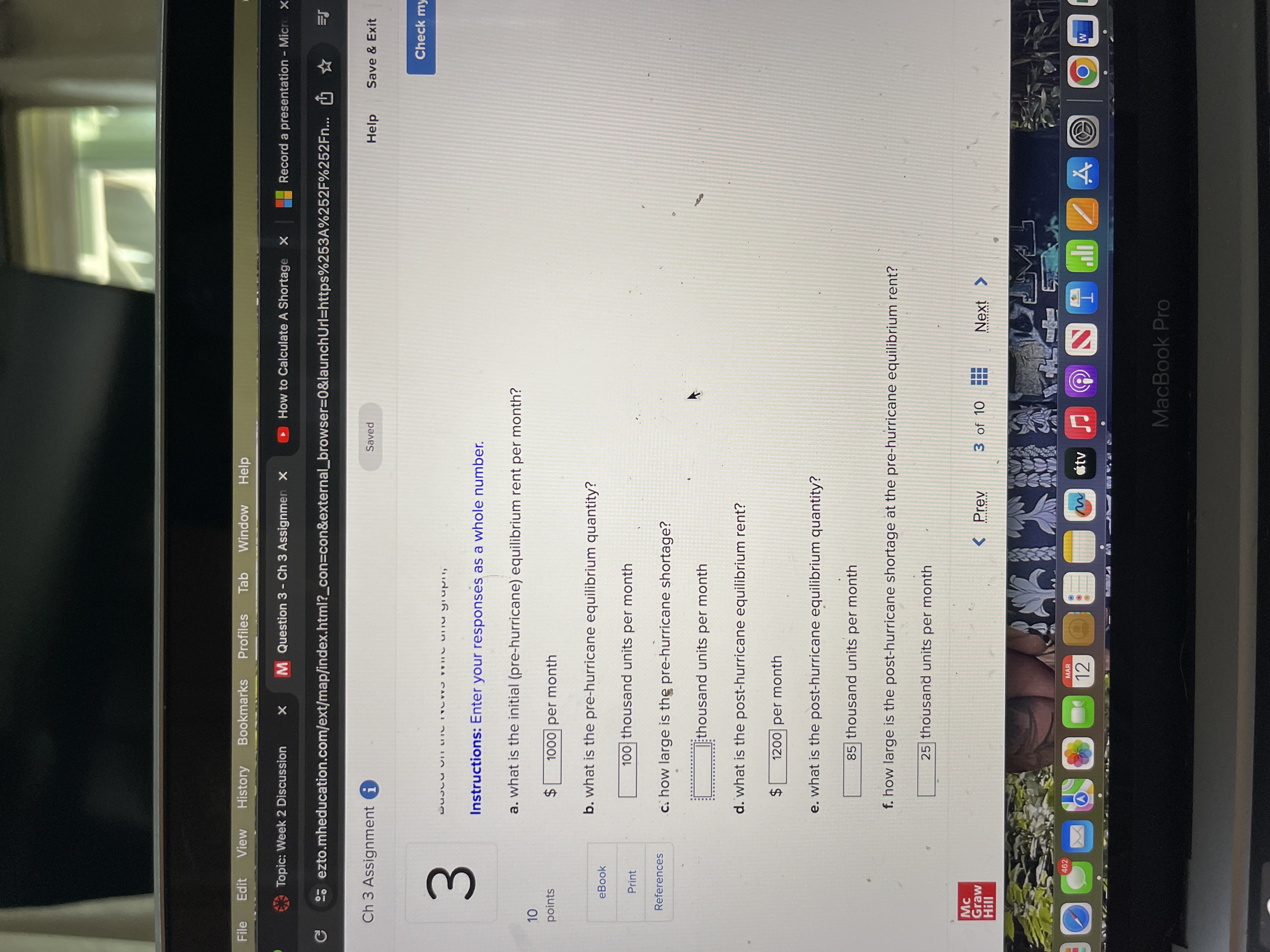 Ch 3 Assignment i Saved Help Save & Ex Chec 3 Market
