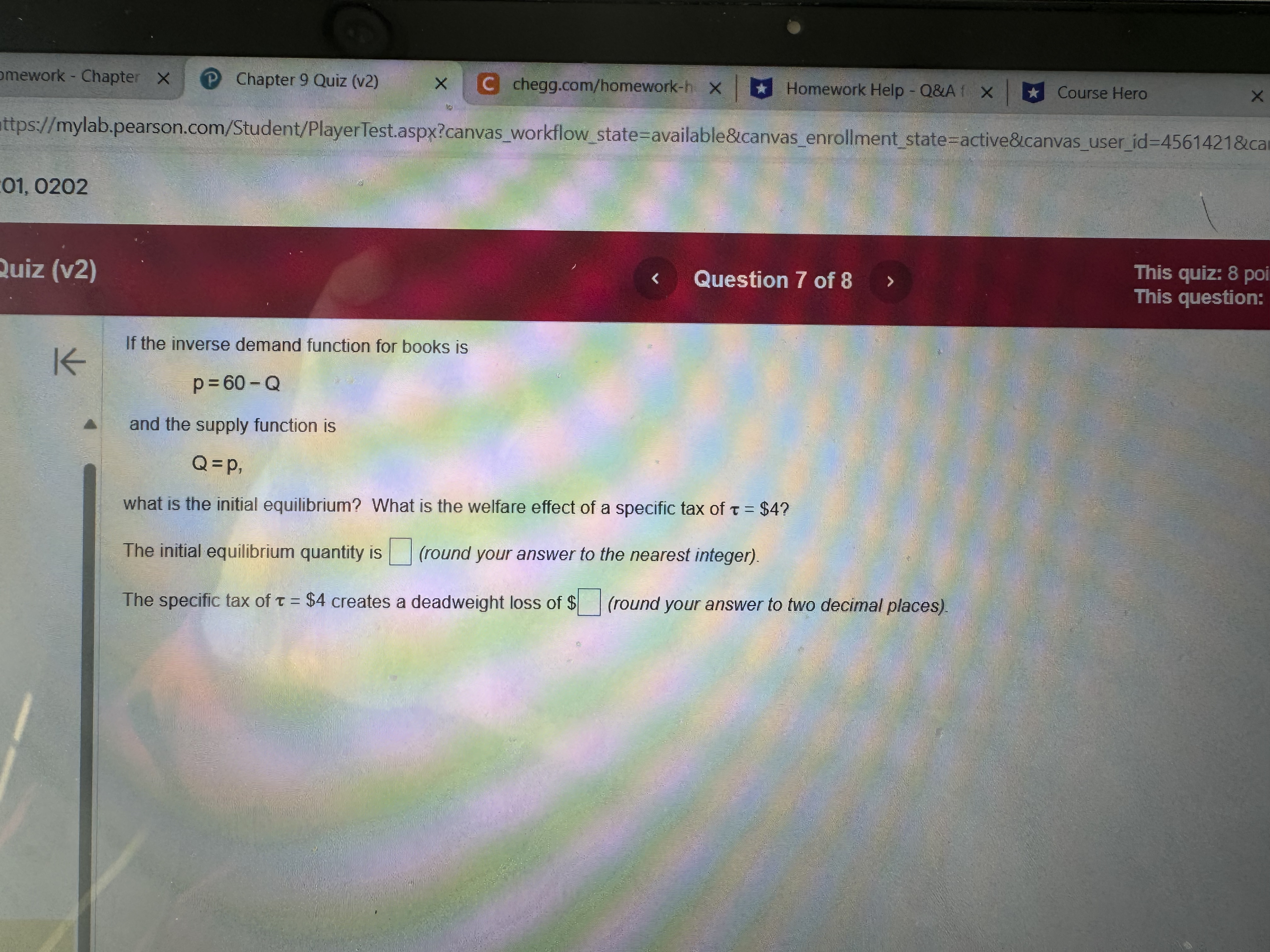  mework - Chapter X P Chapter 9 Quiz (v2) X C