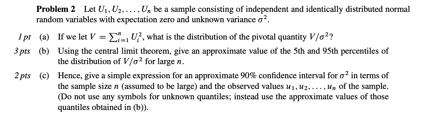 a sample consisting of independent and identically distributed normal random variables with