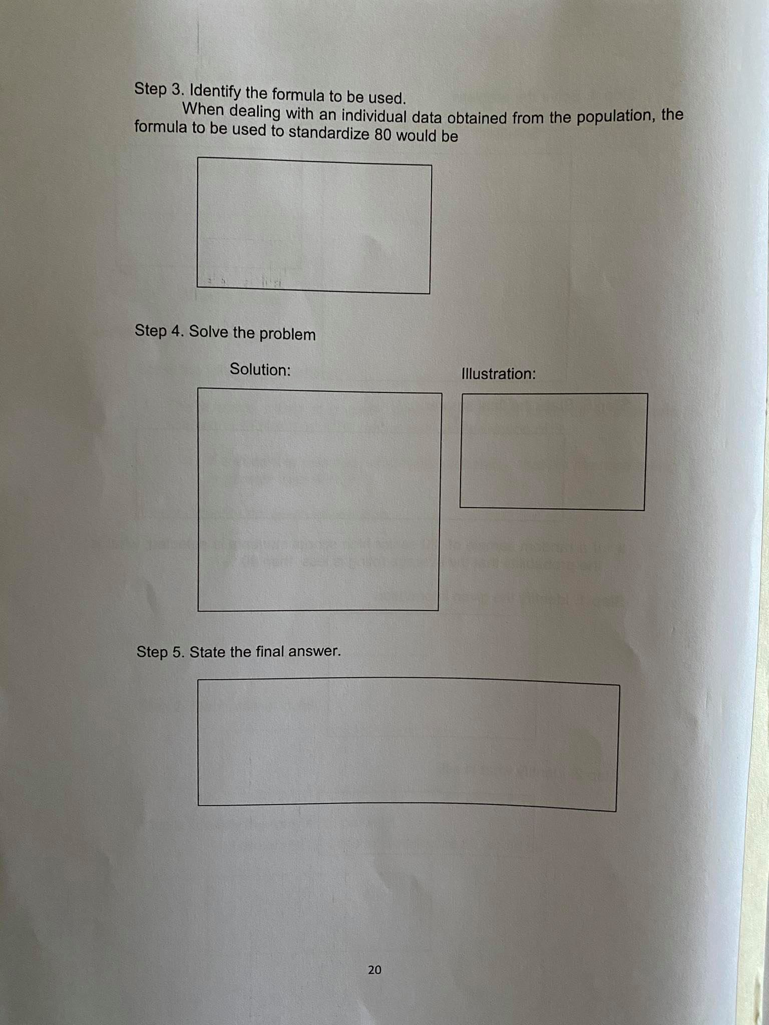 State the final answer. a. If a random sample of 20 senior