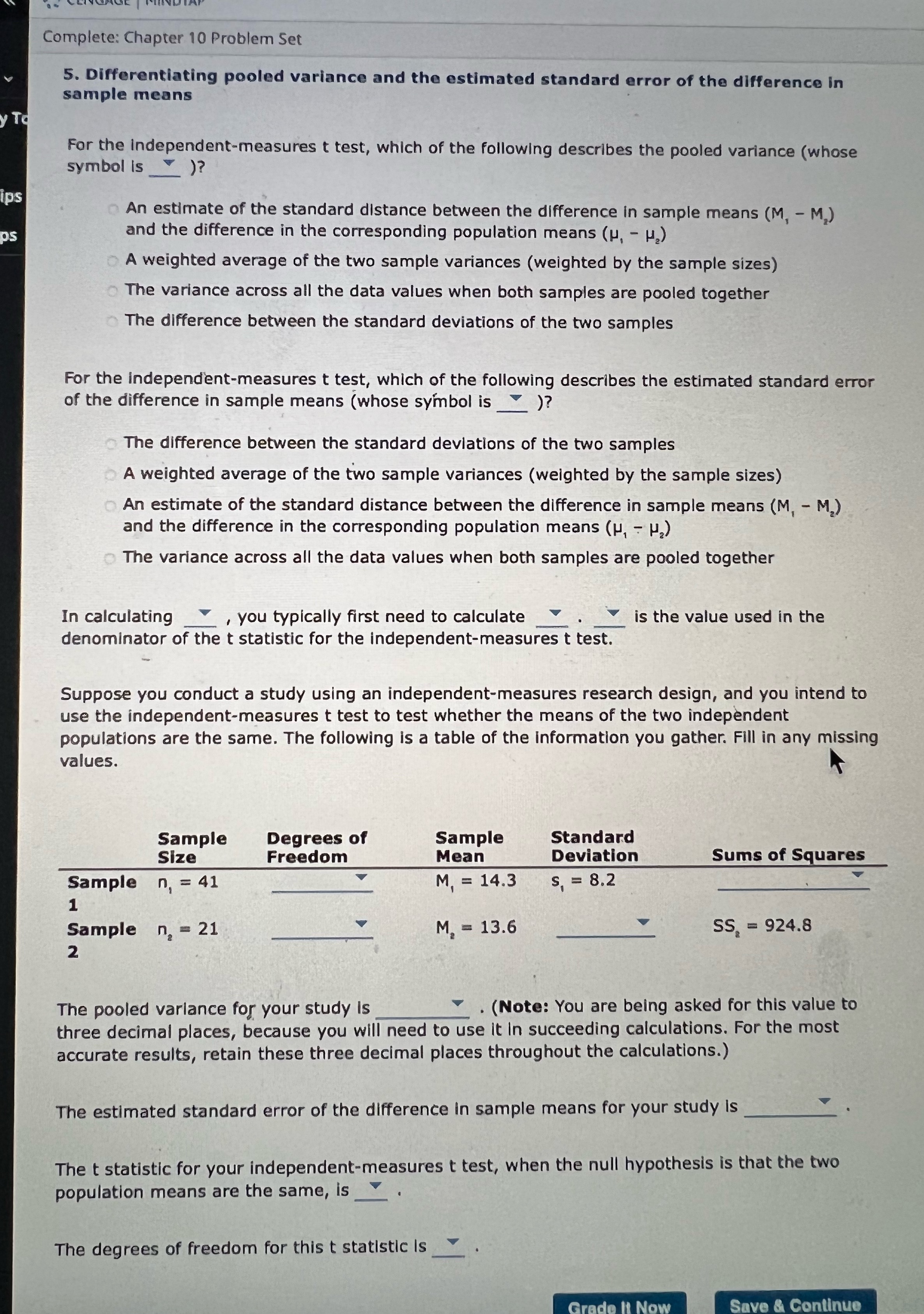  Question 5: answer everything please Complete: Chapter 10 Problem Set 5.