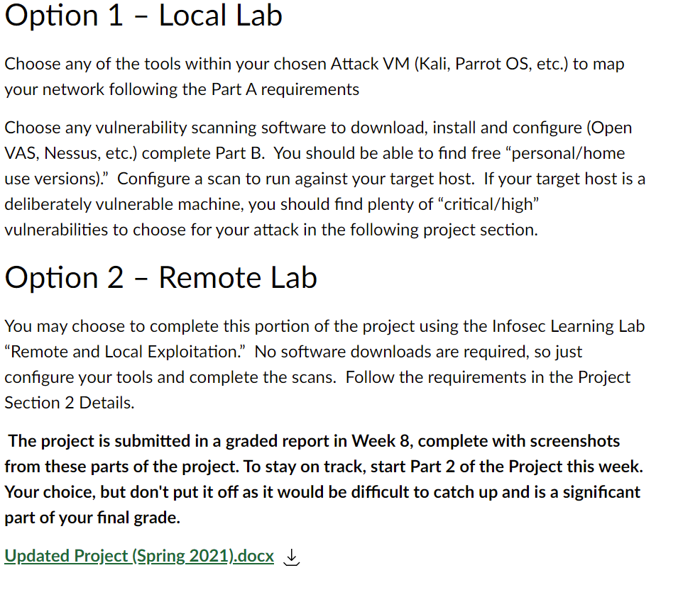 2 TESTING (MAPPING AND SCANNING): Mapping the target environment and conducting a