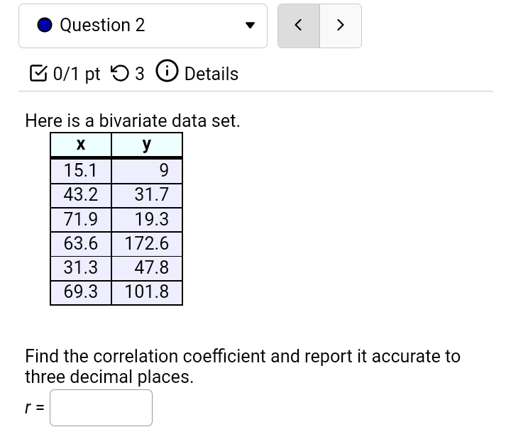 y 3 7.92 4 8.66 5 12.7 6 12.64 7 14.18 8
