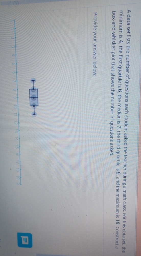  please be clear with answer A data set lists the number