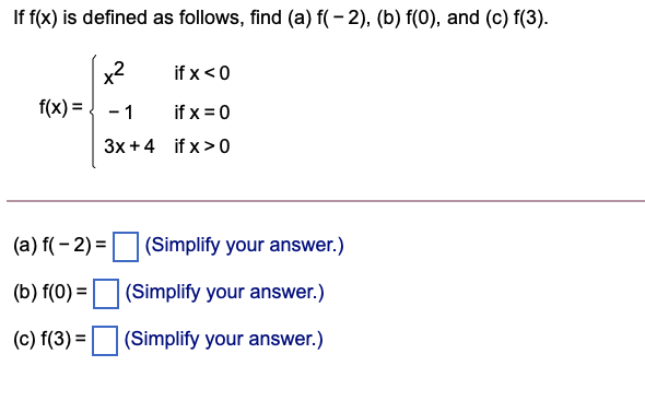 f( ]) =. (Type integers or simplified fractions.) O B. There is