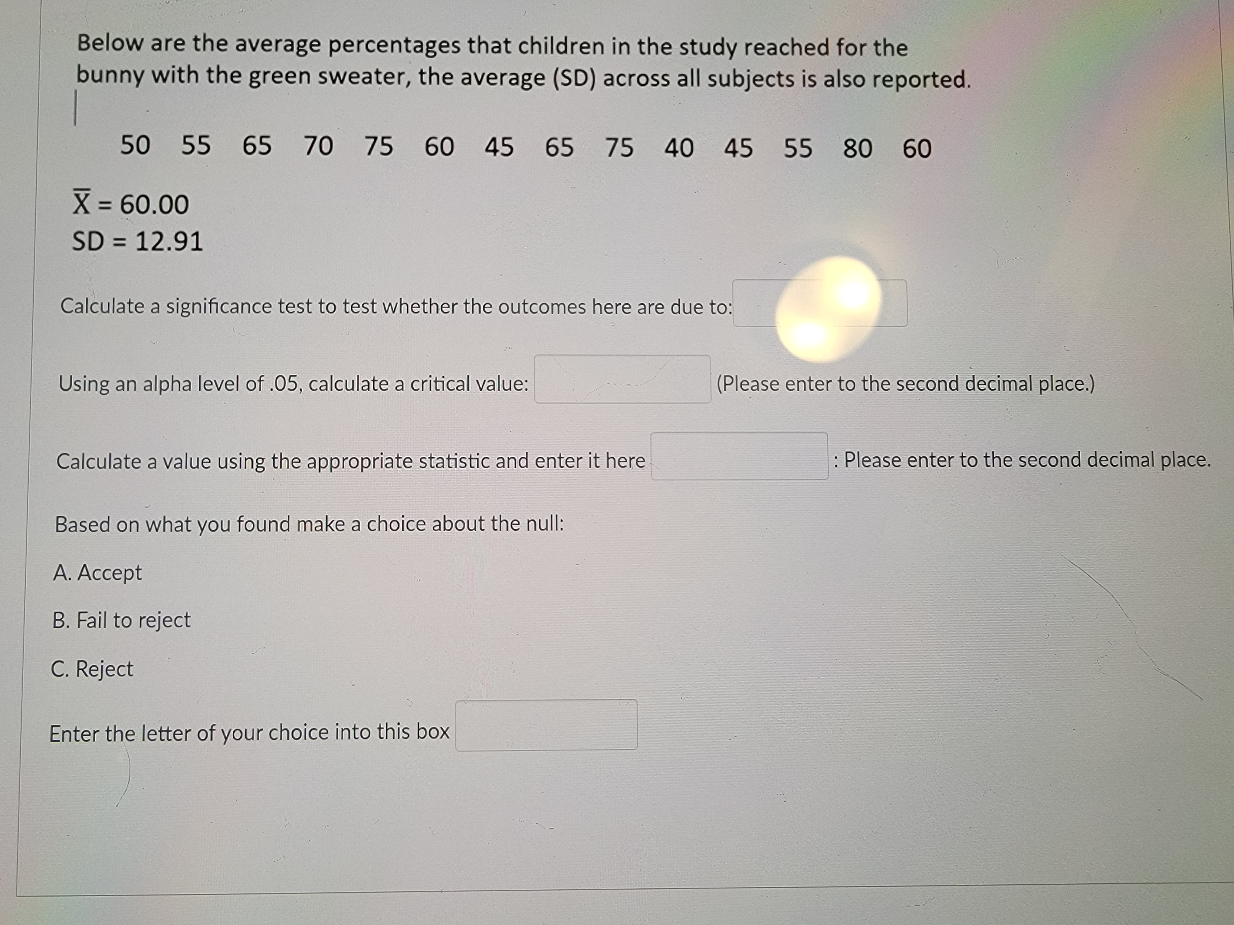Yale are interested whether young children (about six months old) can make